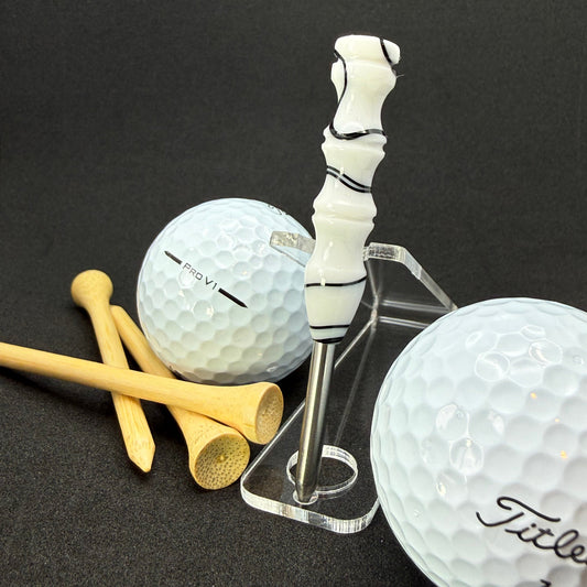 Handmade colorful titainum & acrylic golf divot repair tool for fixing pitch marks