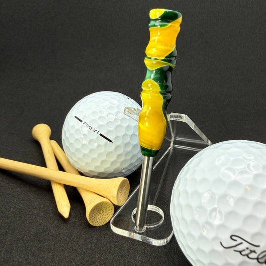 Handmade colorful titainum & acrylic golf divot repair tool for fixing pitch marks