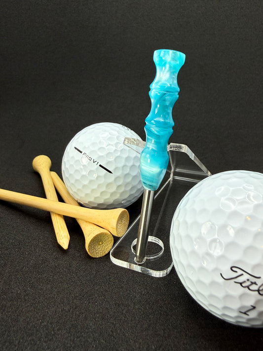 Handmade colorful titainum & acrylic golf divot repair tool for fixing pitch marks