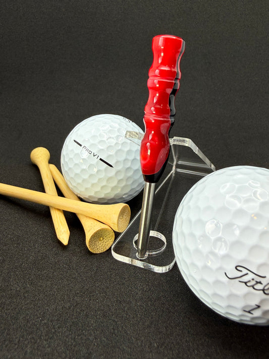 Handmade colorful titainum & acrylic golf divot repair tool for fixing pitch marks