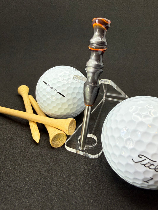 Handmade colorful titainum & acrylic golf divot repair tool for fixing pitch marks