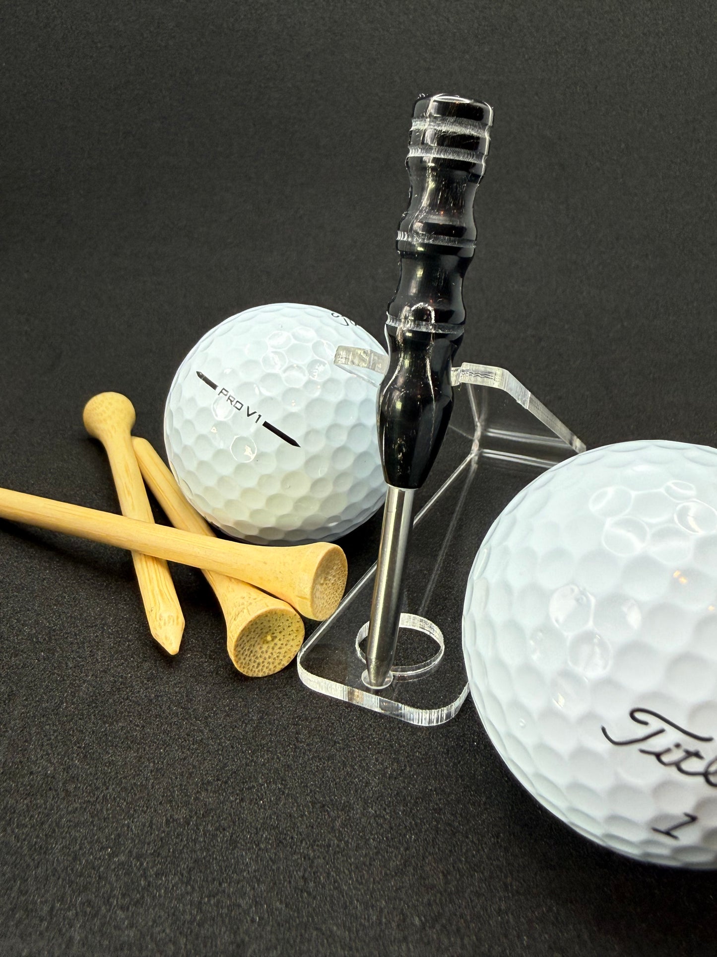 Handmade colorful titainum & acrylic golf divot repair tool for fixing pitch marks