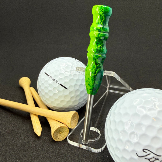 Handmade colorful titainum & acrylic golf divot repair tool for fixing pitch marks