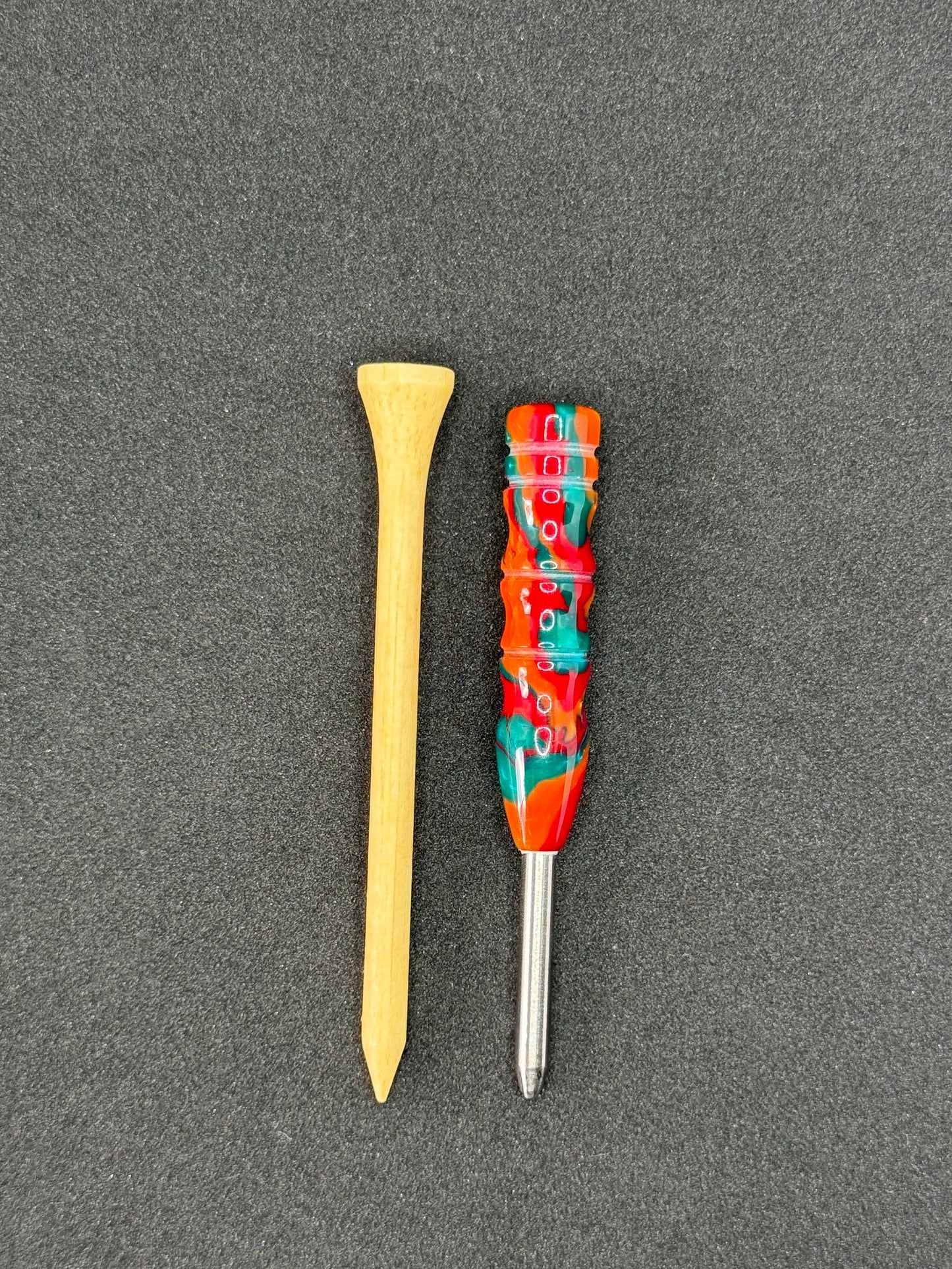 Single prong titanium divot tool - Tide Pool