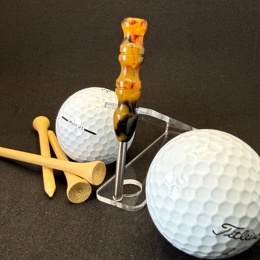 Single prong titanium divot tool - Tortoise